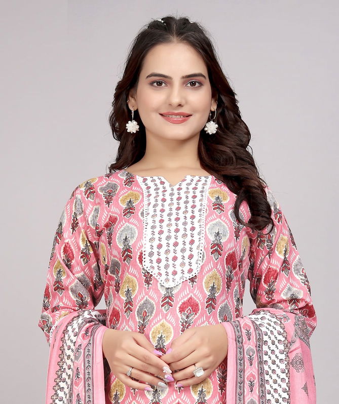 Shamal Daily Wear Cotton Foil Printed Kurti With Bottom Dupatta Wholesale Price In Surat